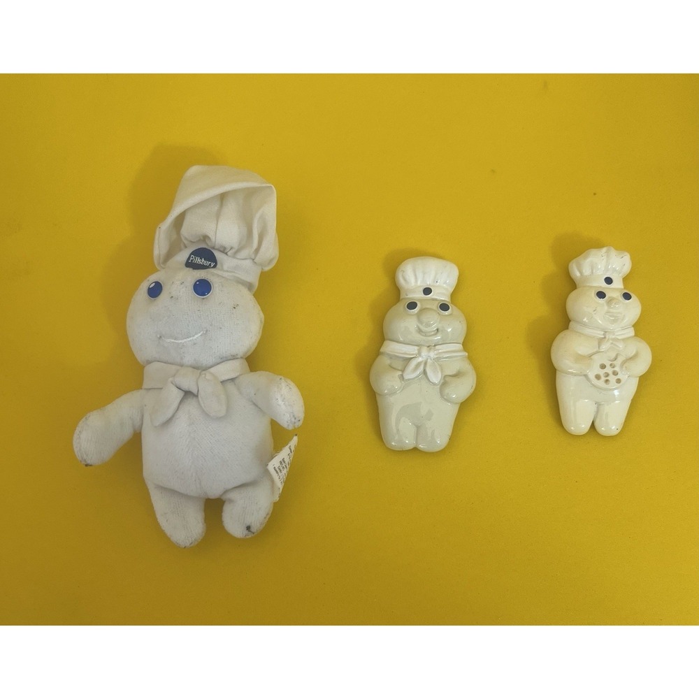 Pillsbury Doughboy 2 Refrigerator Magnets And Plush